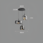 Røget Glas Pendellampe - Nordisk LED Hængelampe