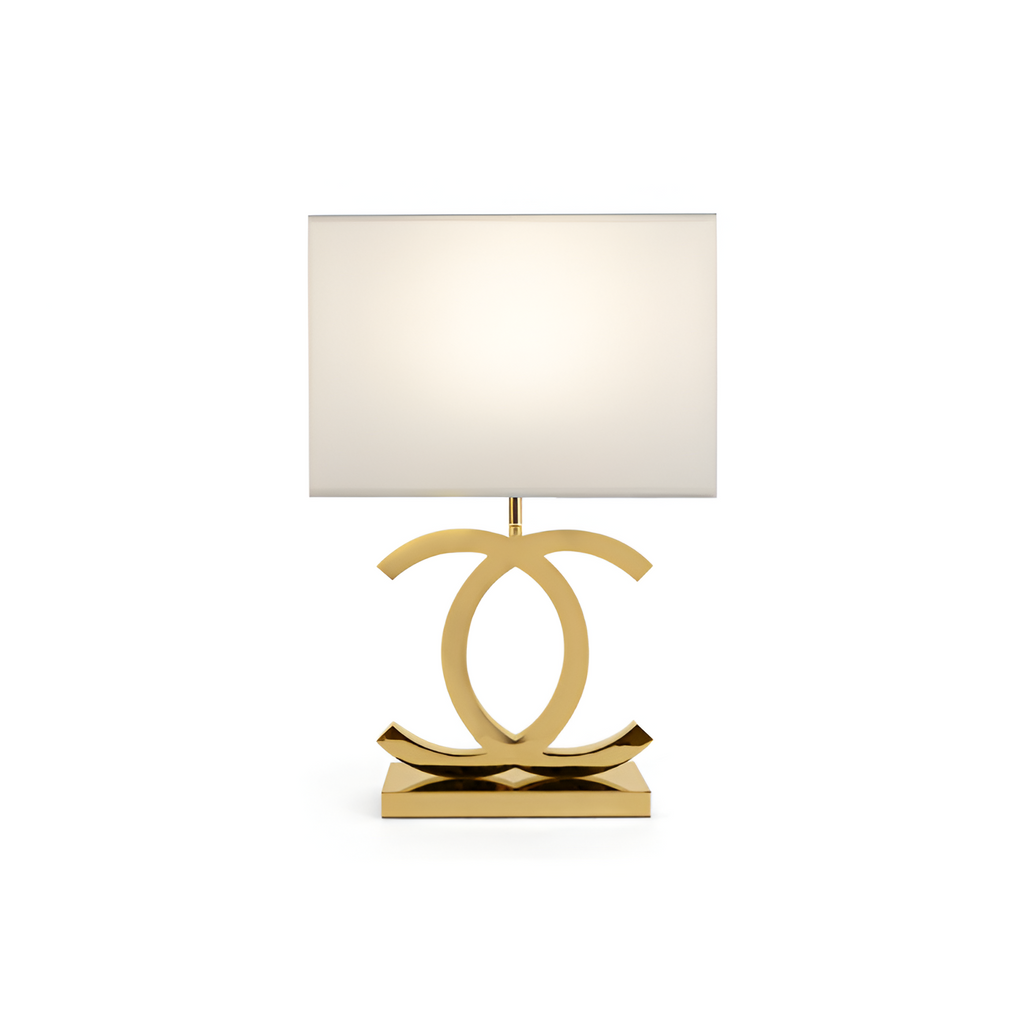Poleret reflekterende bordlampe – skulpturel