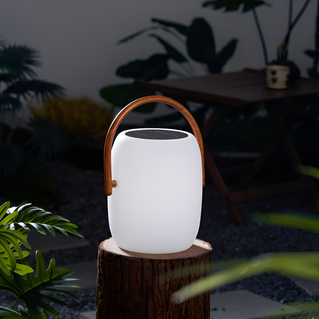 Minimalistisk bærbar lanterne lampe - solcelledrevet
