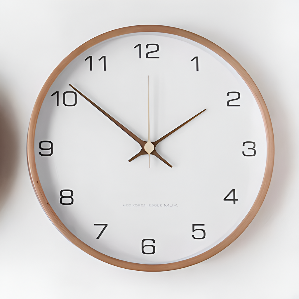 Minimalistisk Rundt Vægur - Analog