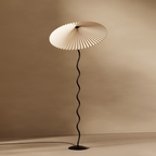 Plisseret Bølget Gulvlampe - Minimalistisk