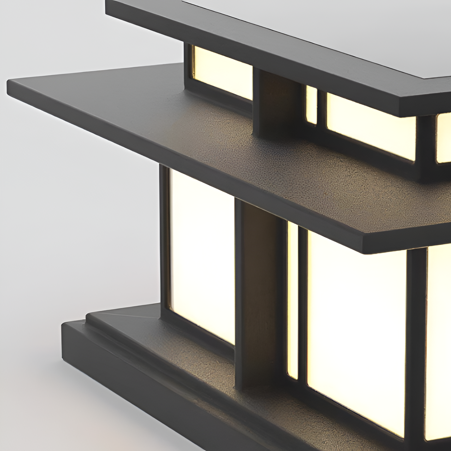 Zen-stil Solcellelampe til Søjle - Minimalistisk