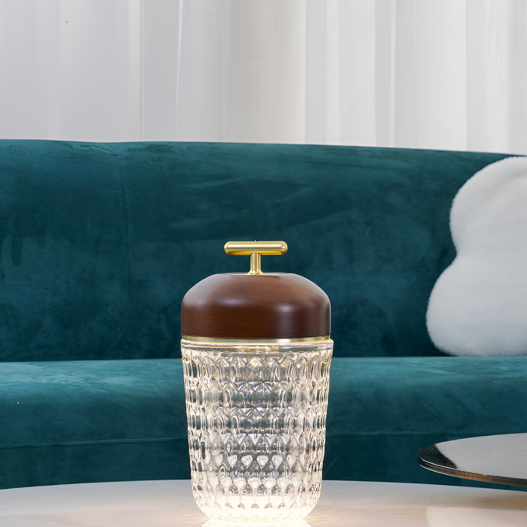 Minimalistisk Facetteret Bærbar Lampe - Ledningsfri