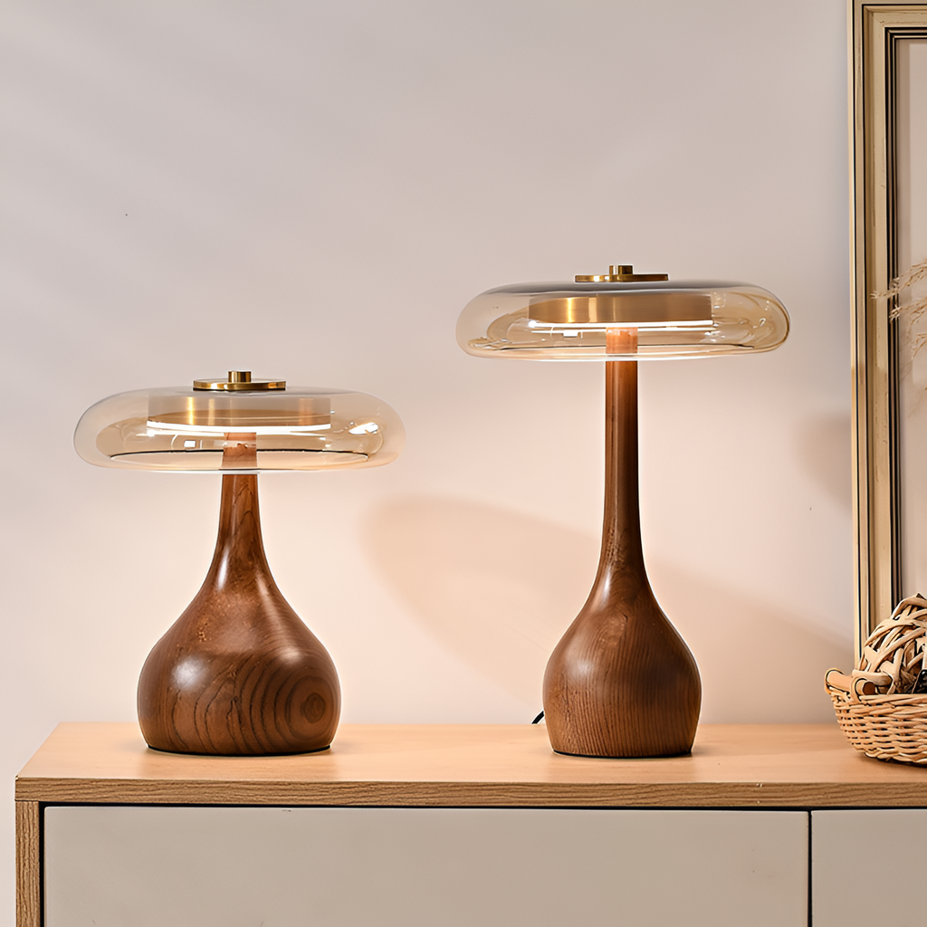 Mid-Century Mushroom Bordlampe - Dæmpbar
