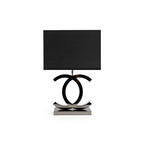 Poleret reflekterende bordlampe – skulpturel