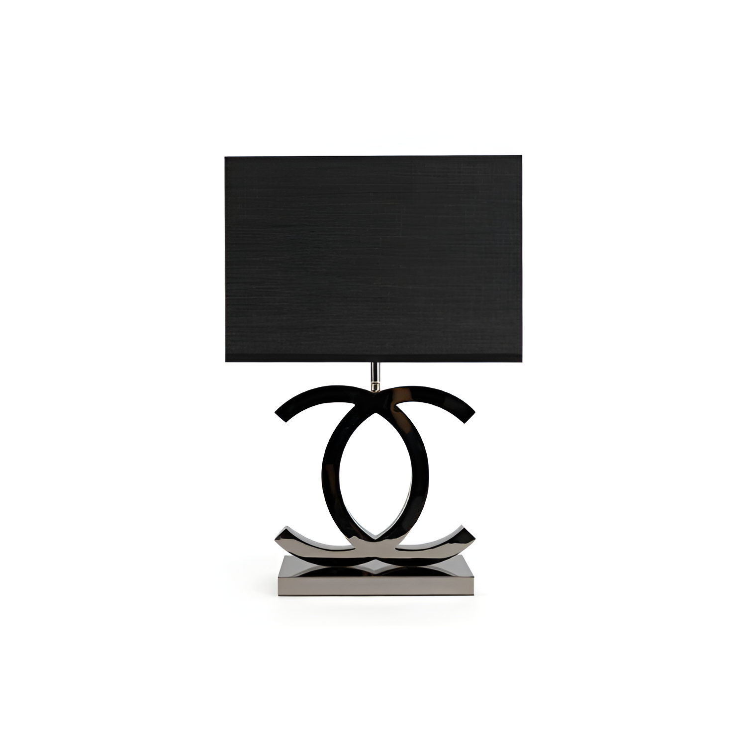 Poleret reflekterende bordlampe – skulpturel