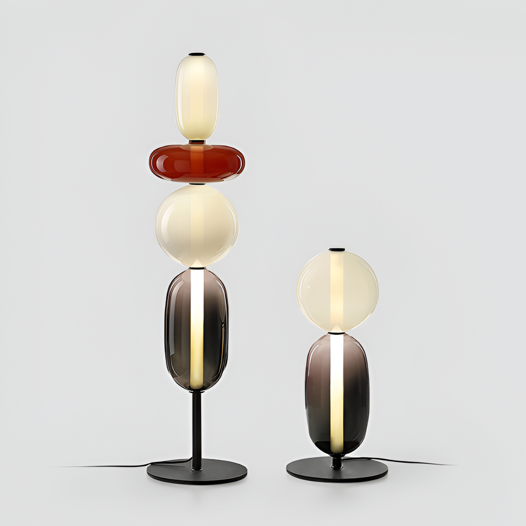 Stablet Geometrisk Glasgulvlampe - Moderne
