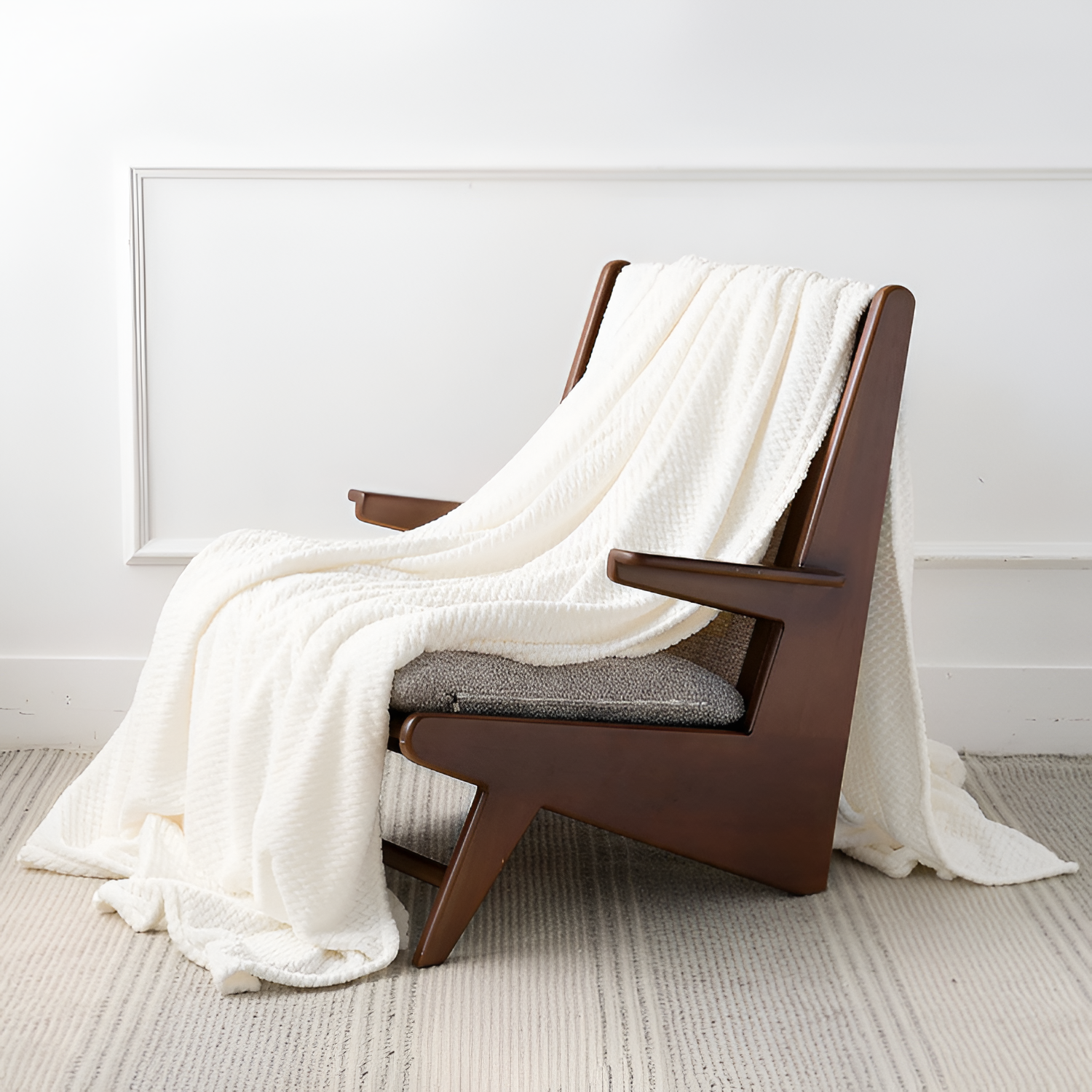 Plysset Tekstureret Plaid - Alsidig