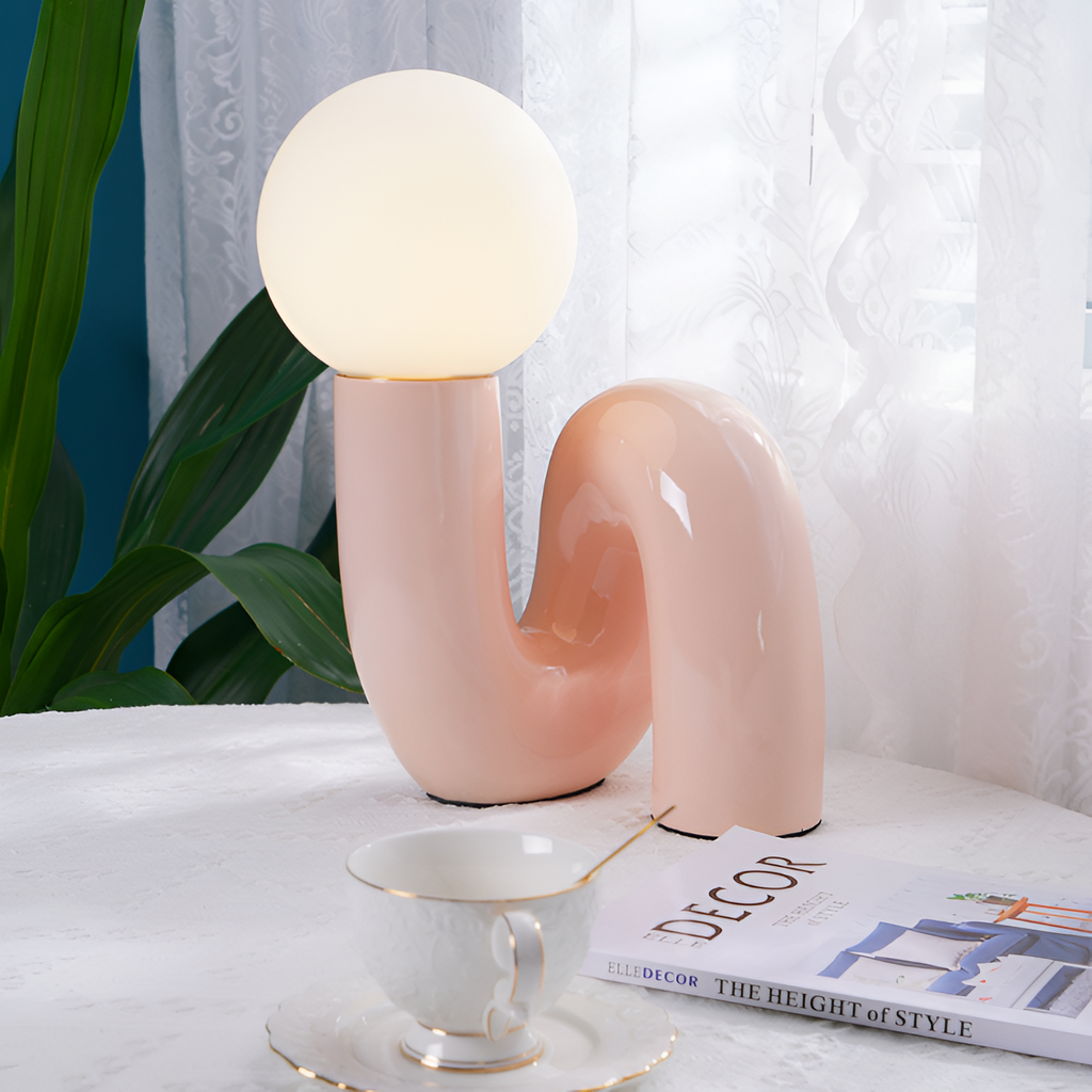 Moderne Skulpturel Bordlampe -  Minimalistisk