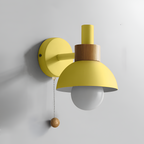 Minimalistisk Macaron-væglampe – trækafbryder