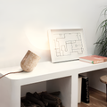 Struktureret Cylinderformet Bordlampe - Abstrakt