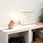 Struktureret Cylinderformet Bordlampe - Abstrakt