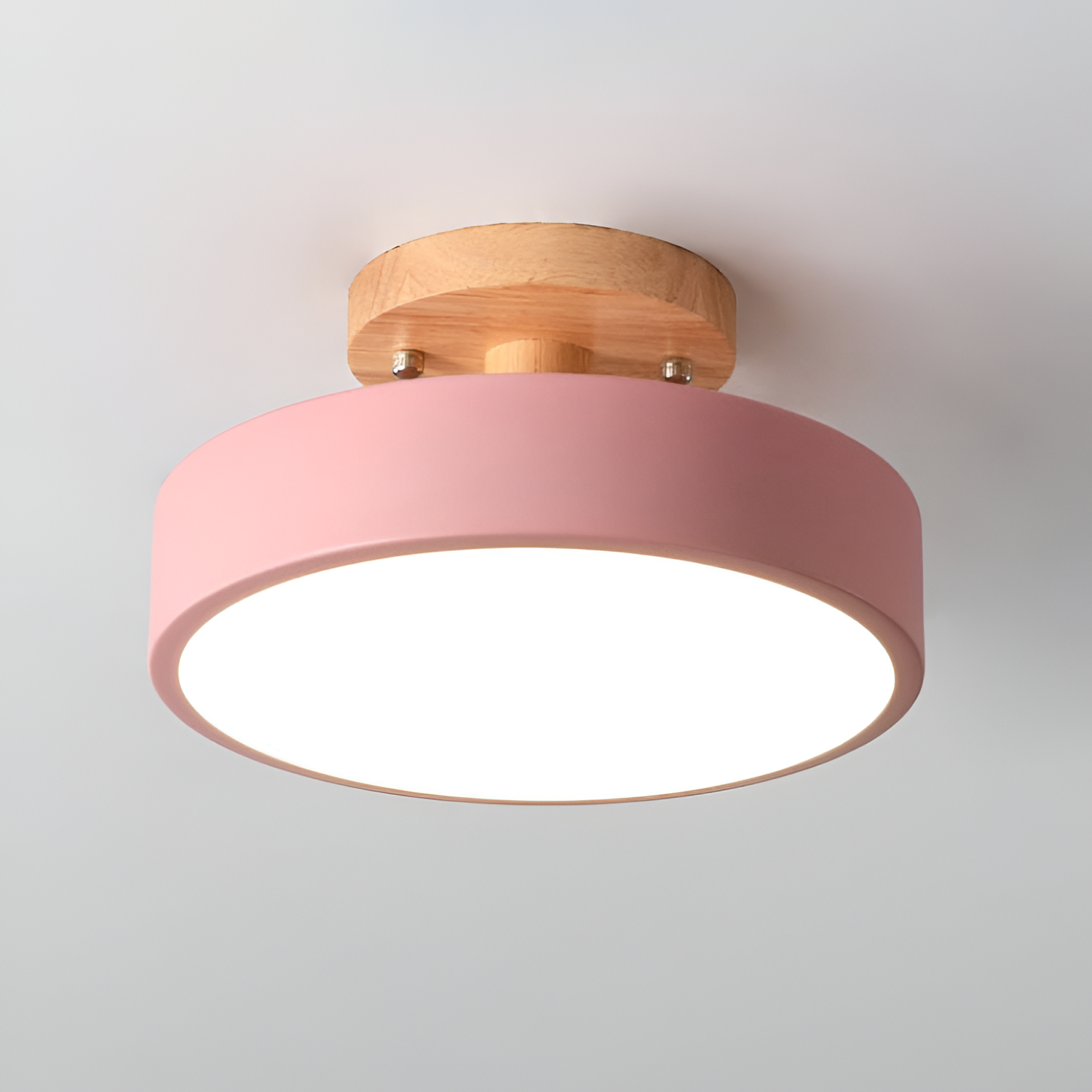 Træbase Nordisk Loftlampe - Minimalistisk
