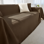 Minimalistisk Tekstureret Sofaovertræk - Ensfarvet