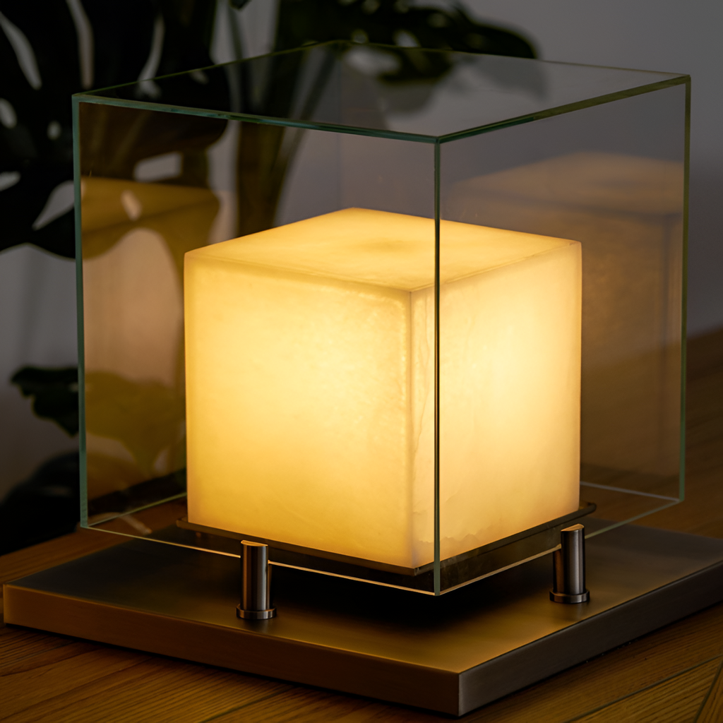 Minimalistisk Geometrisk Bordlampe - Industriel