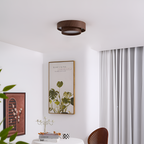 Lagdelt Træ-Effekt Loftslampe - Minimalistisk