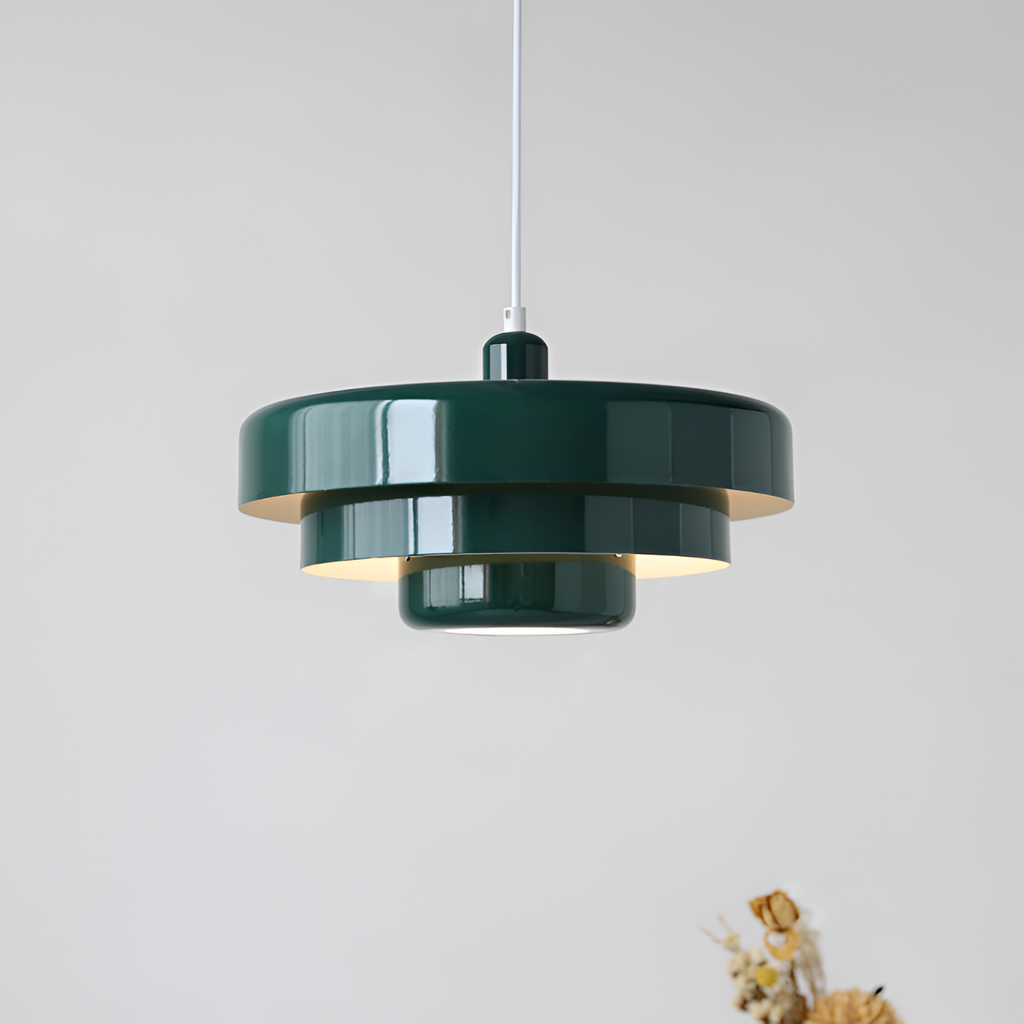 Vintage rund pendel i flere lag af metal – nordisk stil