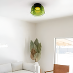Flerlaget Transparent Glasloftlampe - Minimalistisk