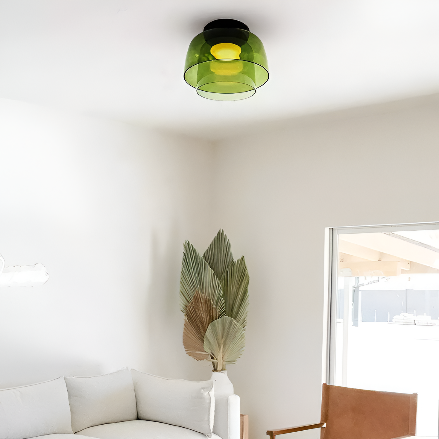 Flerlaget Transparent Glasloftlampe - Minimalistisk
