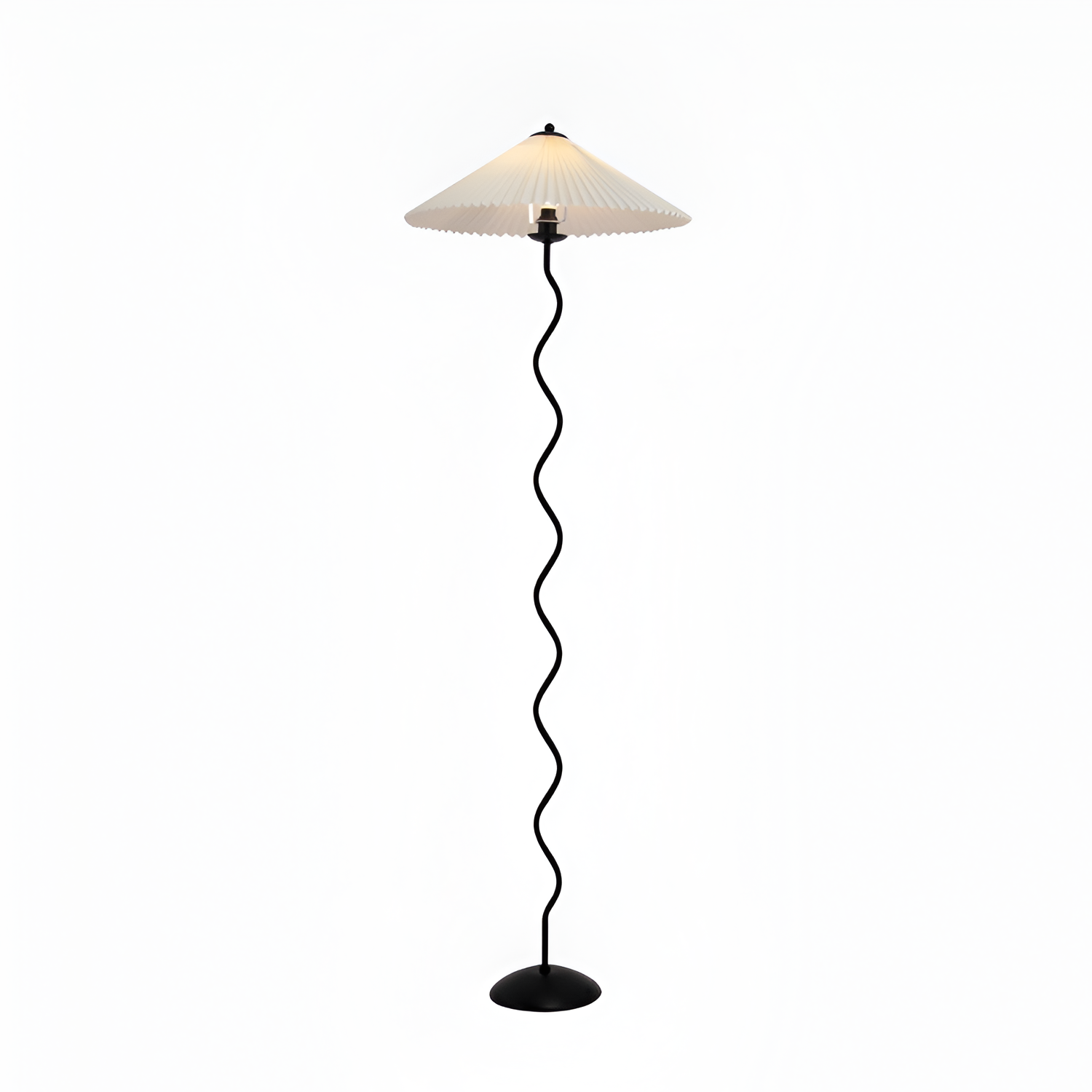 Plisseret Bølget Gulvlampe - Minimalistisk