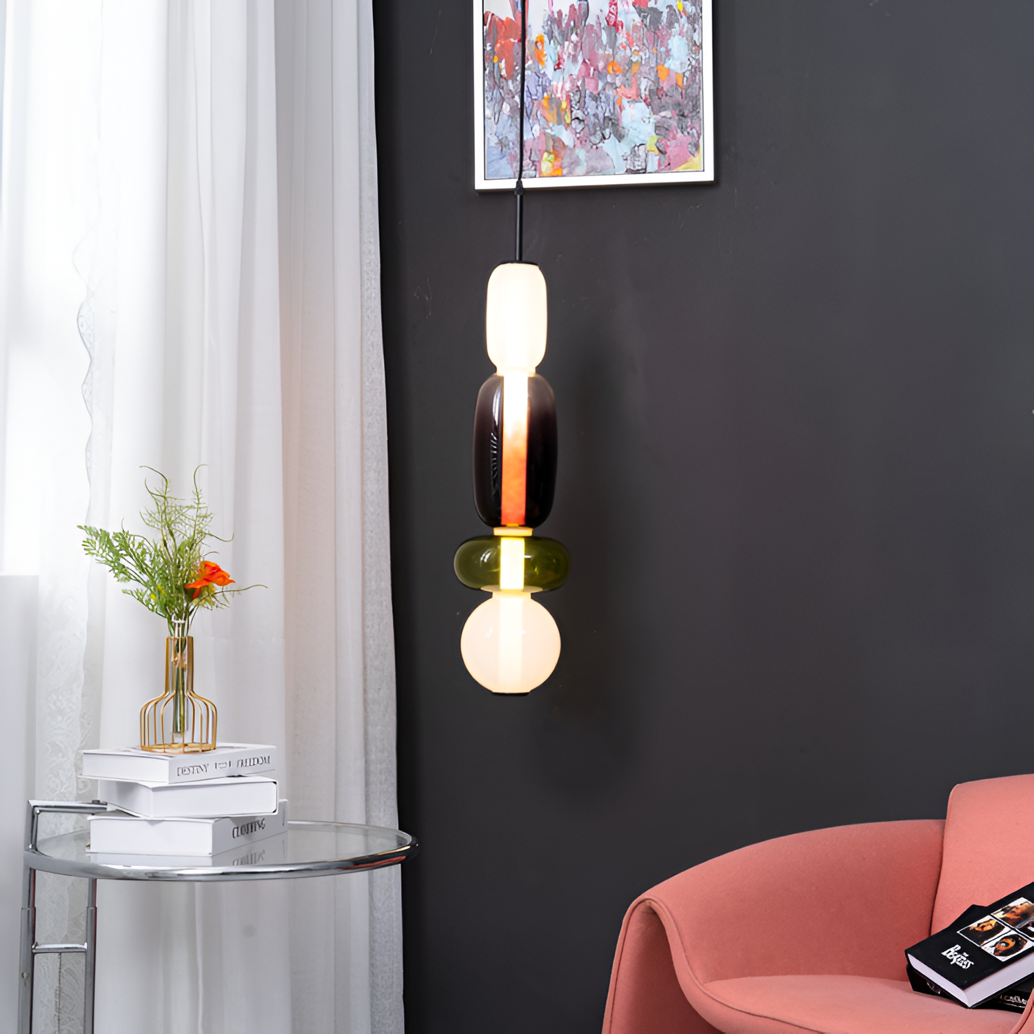 Sukkerglas Moderne Pendel - Dekorativ