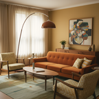 Mid-century Moderne Buegulvlampe - Justerbar