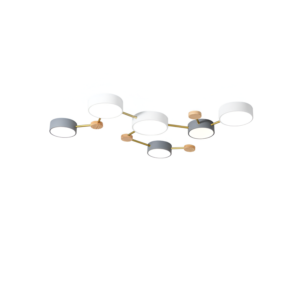Minimalistisk indbygget lampe i massivt træ – skandinavisk stil