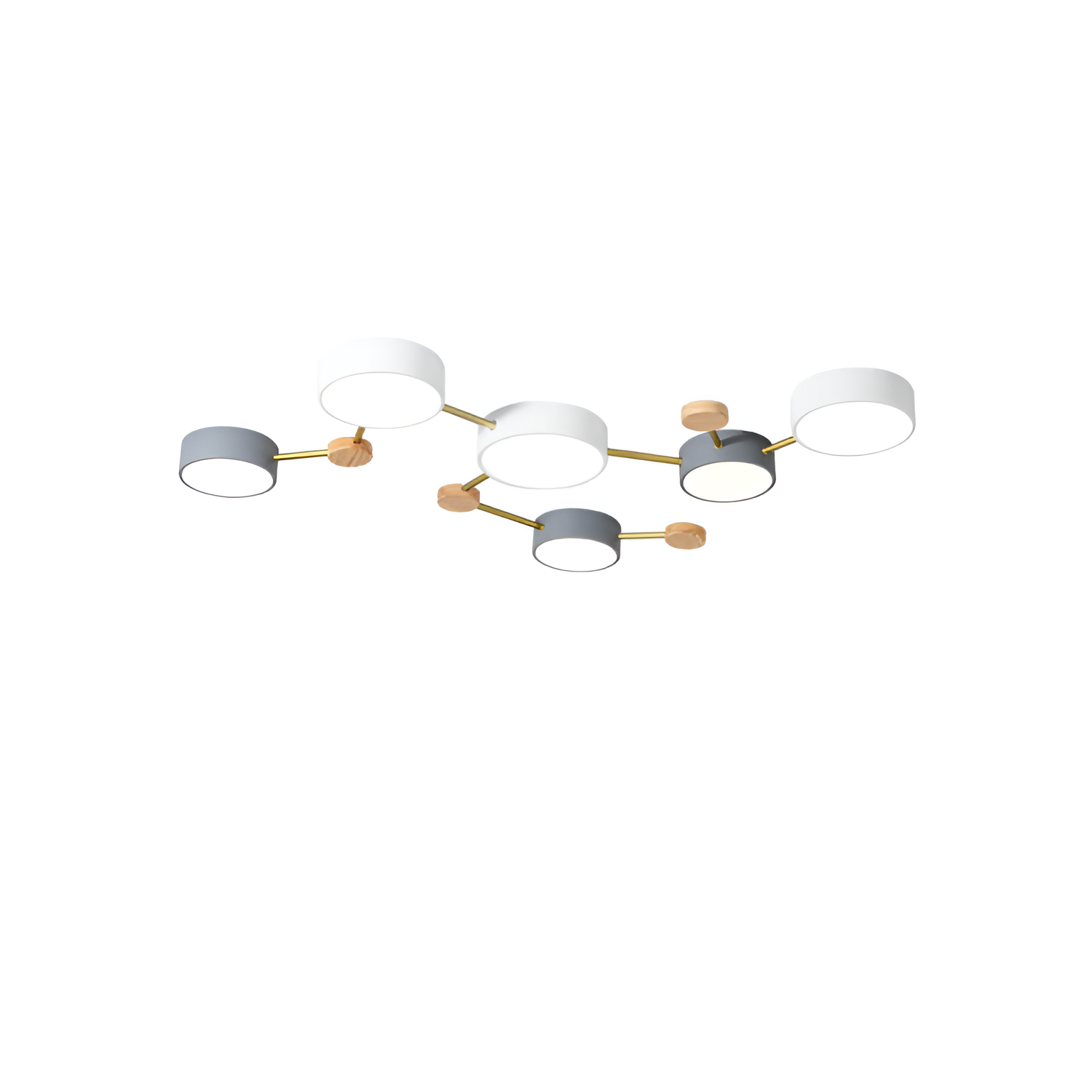 Minimalistisk indbygget lampe i massivt træ – skandinavisk stil