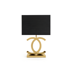 Poleret reflekterende bordlampe – skulpturel