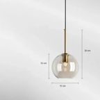 Ravfarvet Glaspendel - Moderne Belysning til Spisestuen