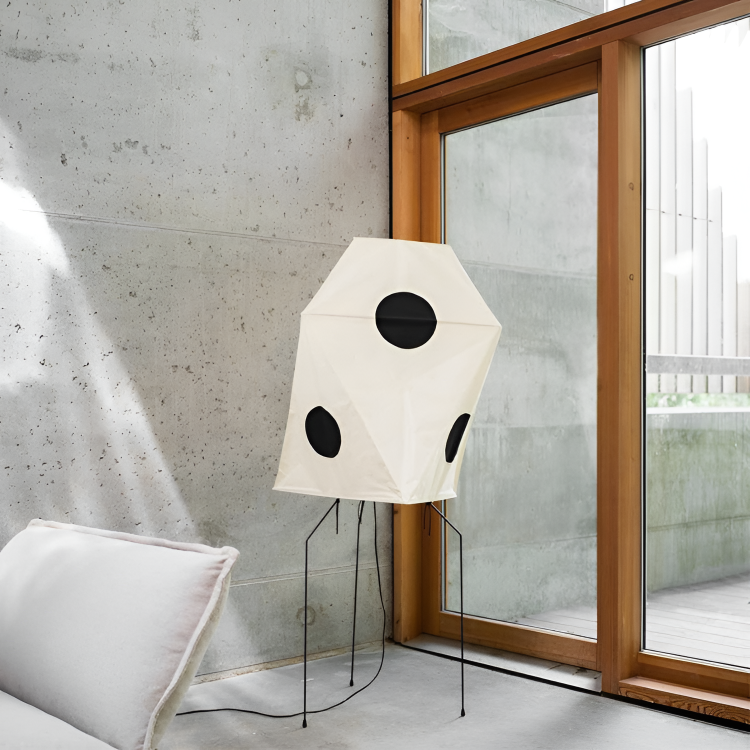 Geometrisk Papirlampe i Washi - Minimalistisk
