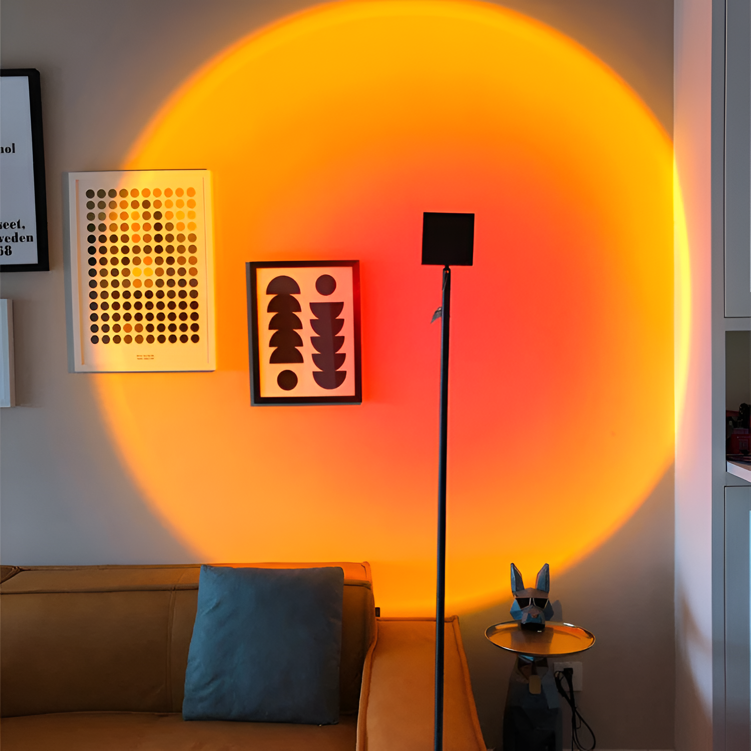 Sunset Projektionsgulvlampe - Gylden Time Stemningsbelysning