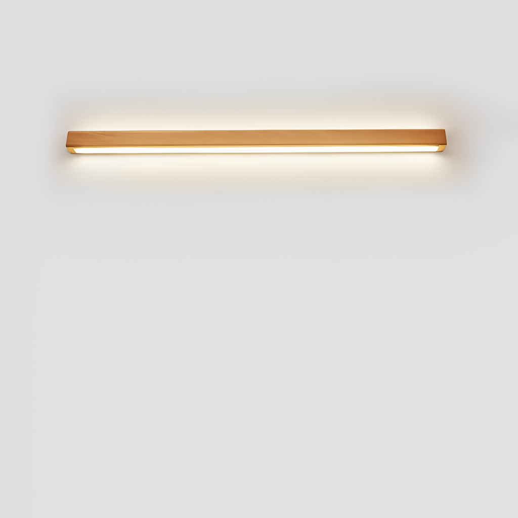Væglampe i massivt træ med LED-lys - japansk stil