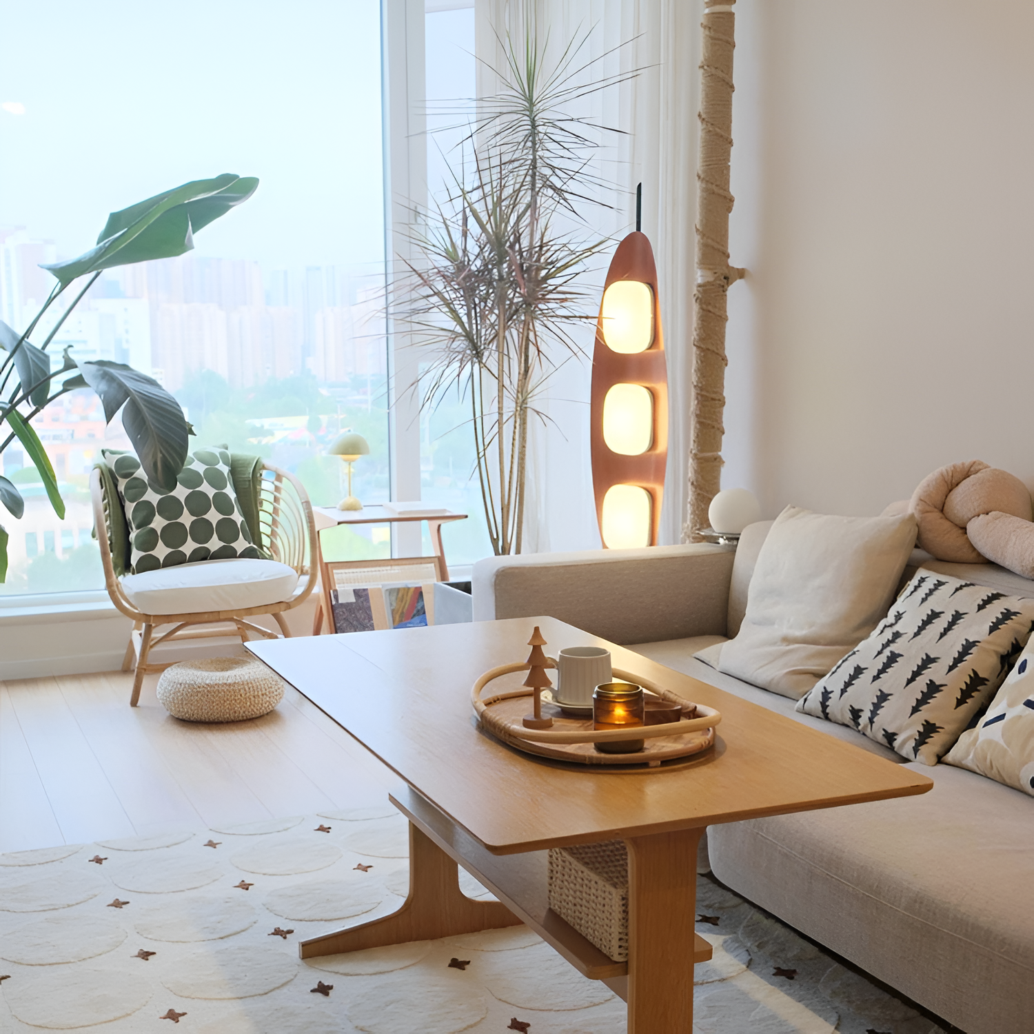 Minimalistisk Gulvlampe I Midt-århundrede-stil – Lodret