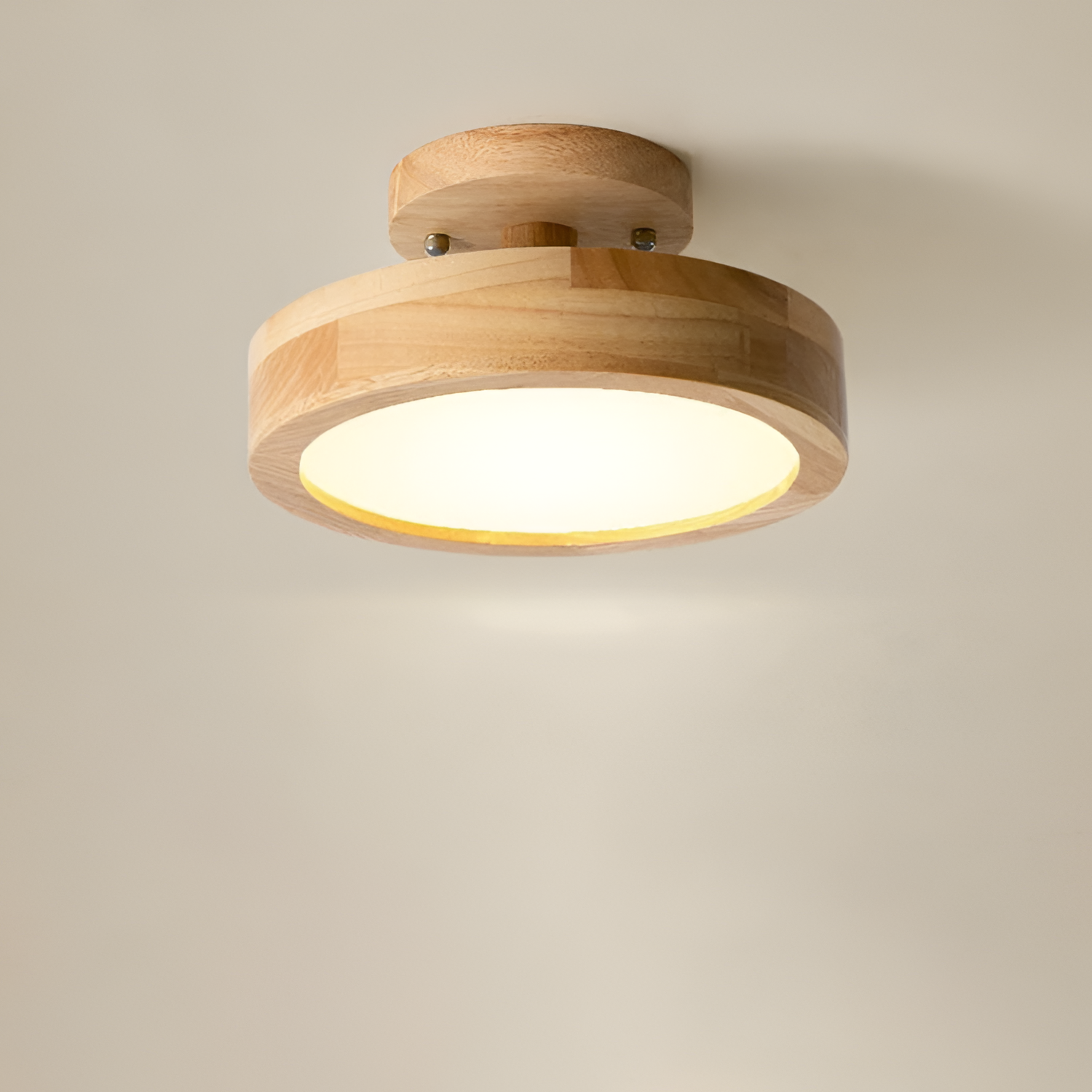 Træbase Nordisk Loftlampe - Minimalistisk