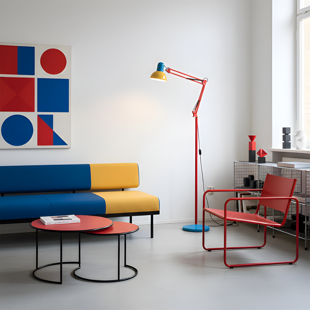 Memphis Industrial gulvlampe med flere arme – justerbar