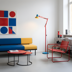 Memphis Industrial gulvlampe med flere arme – justerbar