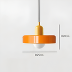Nordisk retro-pendel i glas – farverig belysning