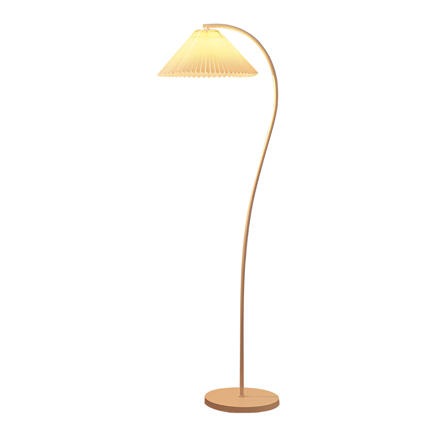 Bueformet Buet Gulvlampe - Plisseret