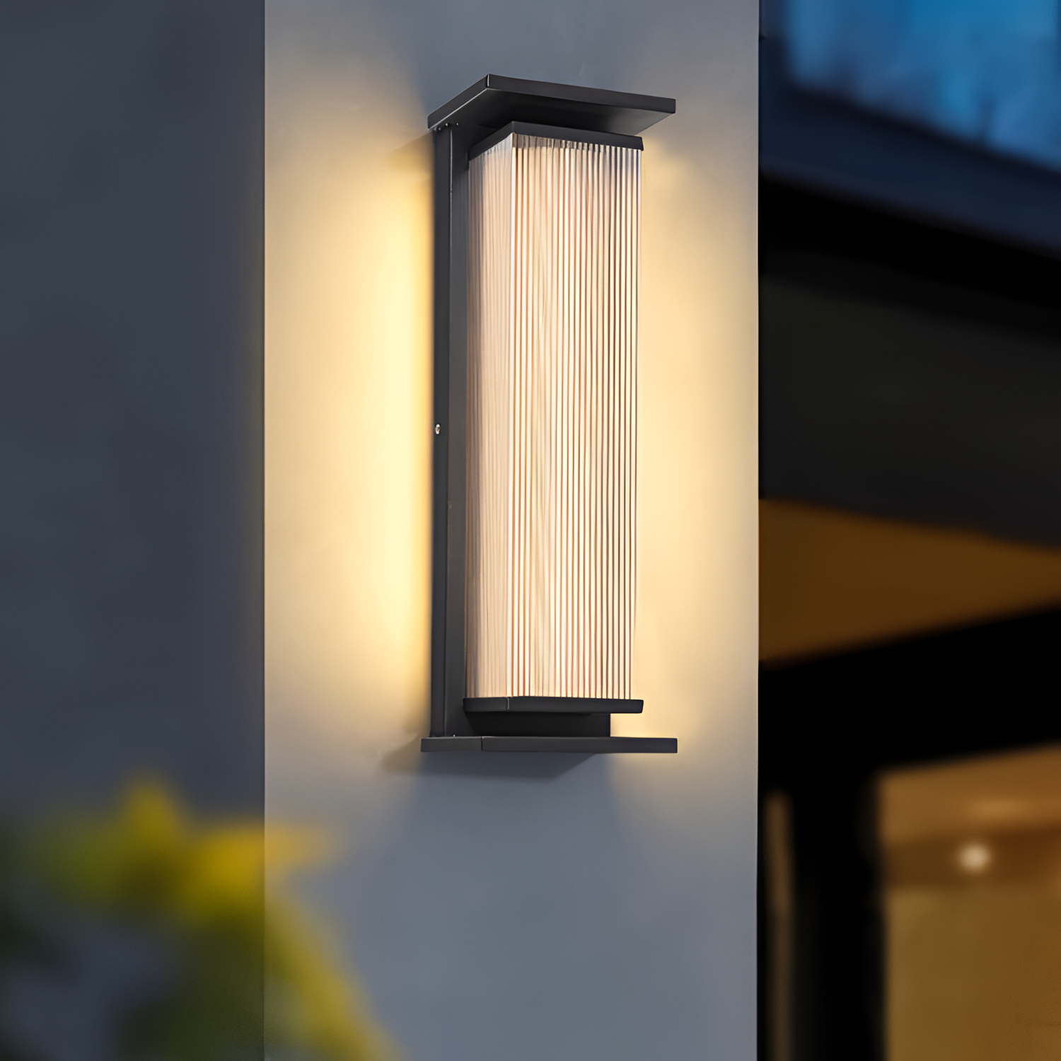 Rillet Lineær Solenergi Væglampe - Minimalistisk