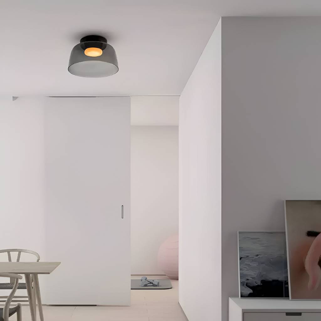 Flerlaget Transparent Glasloftlampe - Minimalistisk