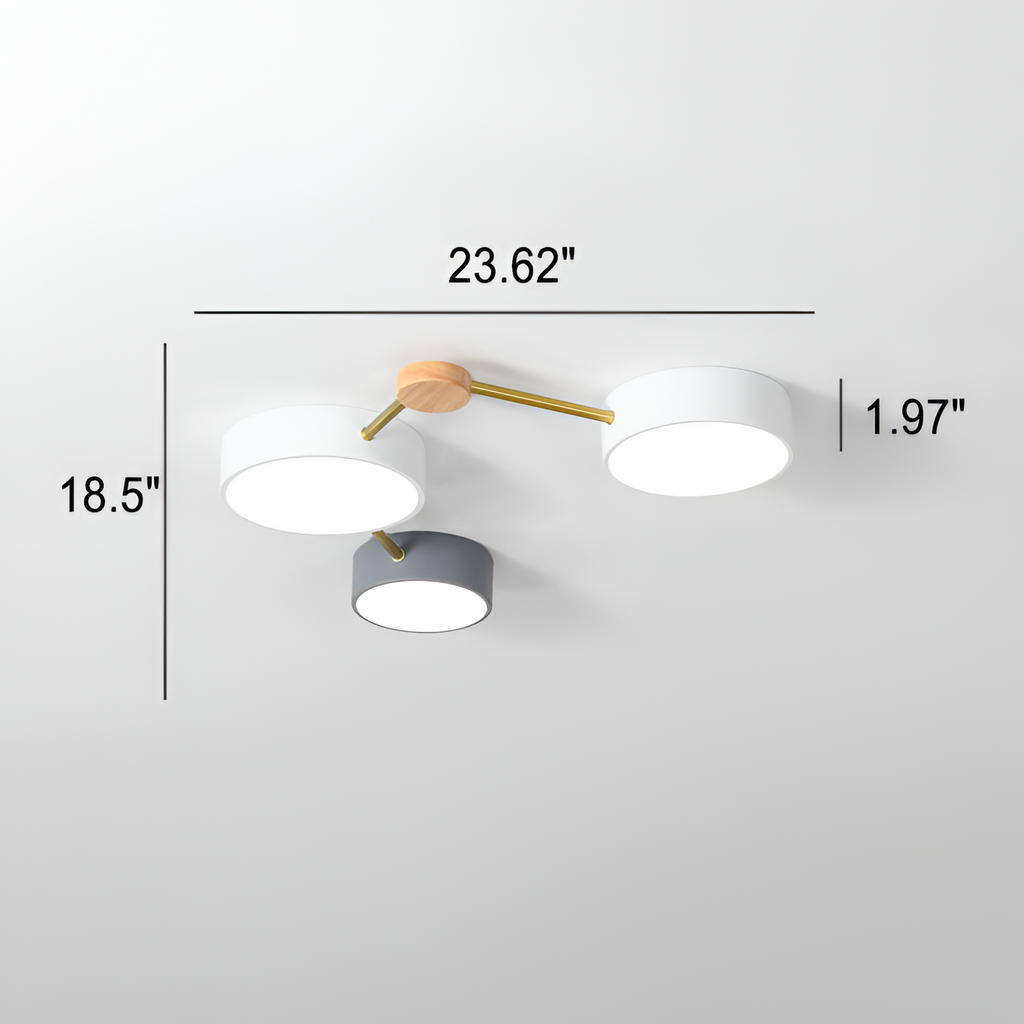 Minimalistisk indbygget lampe i massivt træ – skandinavisk stil