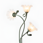 Blomstret buet gulvlampe - justerbar