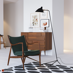 Industriel Minimalistisk Gulvlampe - Justerbar