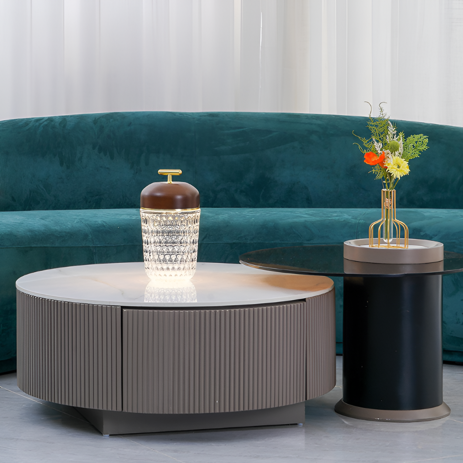 Minimalistisk Facetteret Bærbar Lampe - Ledningsfri