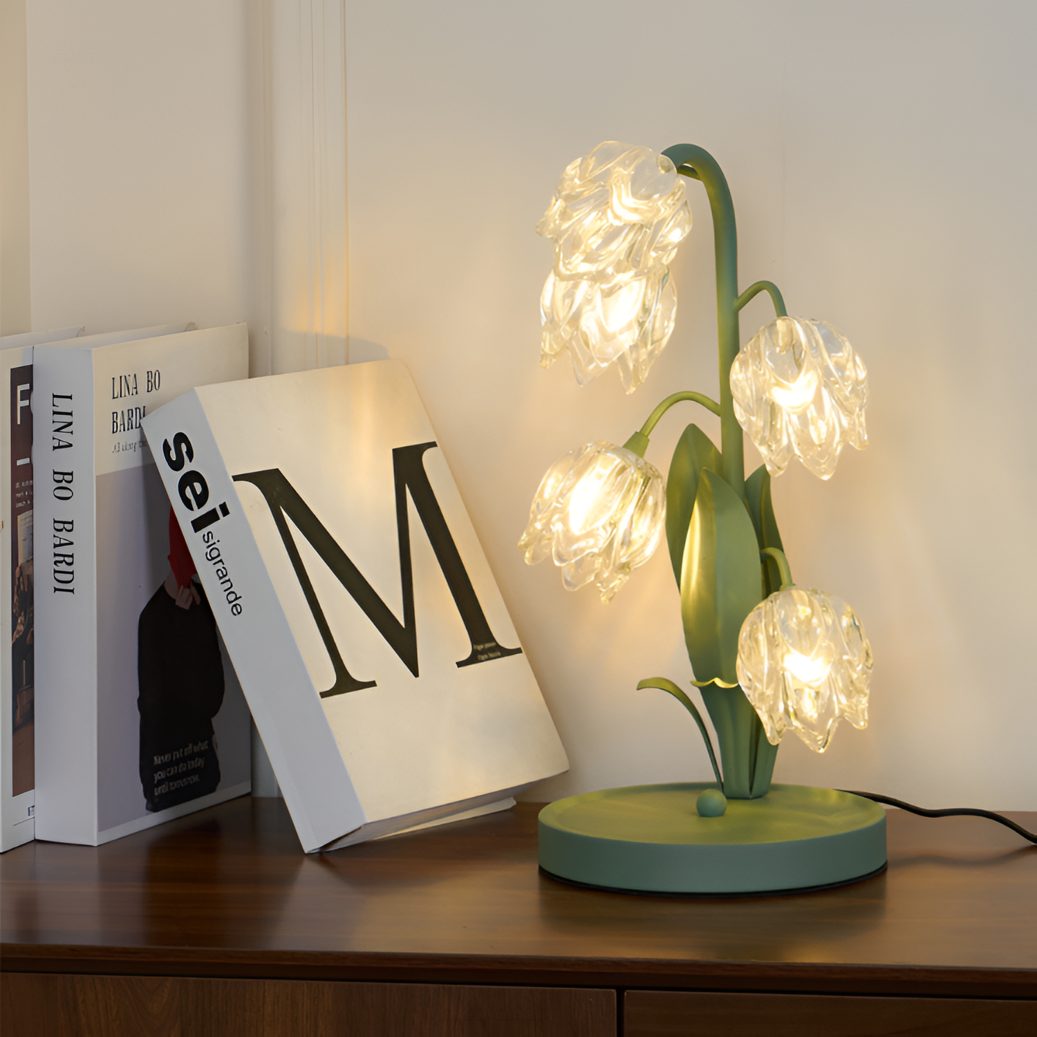 Organisk Botanisk Bordlampe - Dæmpbar