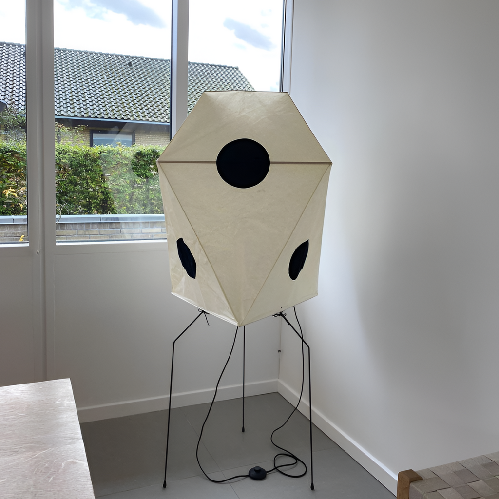 Geometrisk Papirlampe i Washi - Minimalistisk