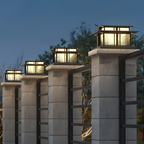 Minimalistisk Solcelle-søjlelampe - Industriel