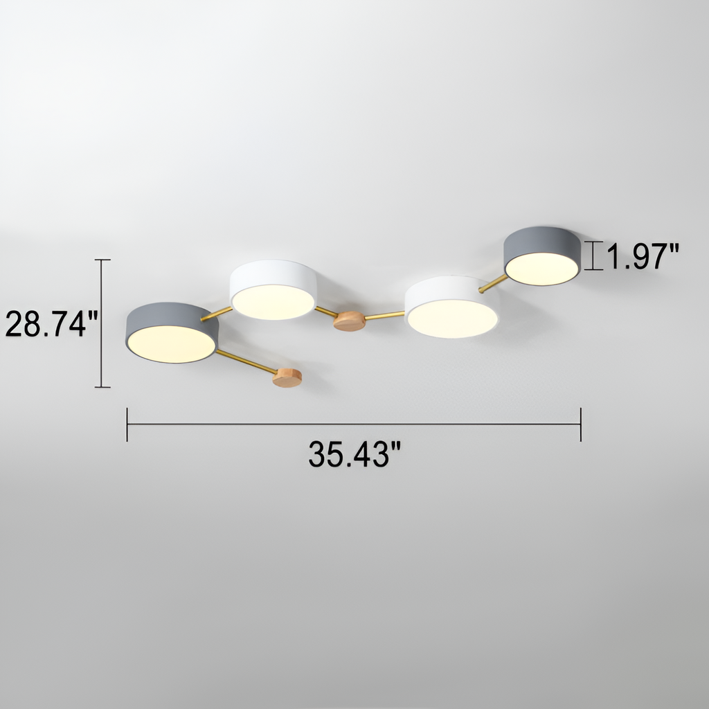 Minimalistisk indbygget lampe i massivt træ – skandinavisk stil