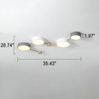 Minimalistisk indbygget lampe i massivt træ – skandinavisk stil